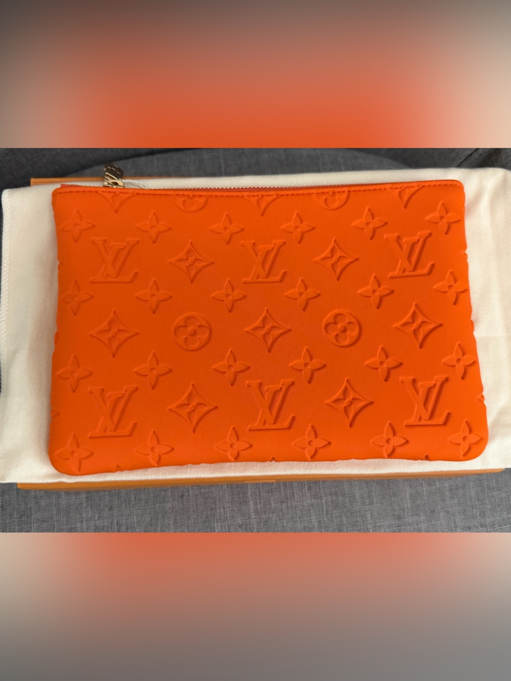 Louis Vuitton Key Pouch Size M in Orange from the Resort Collection